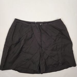 L'academie Sz Small Skirt Skort Black Faux Front Wrap Black
